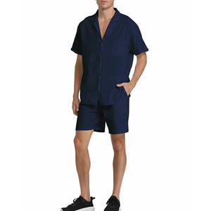 Ensemble deux pièces homme/femme, facile à porter, tissu doux, extensible et respirant, idéal pour l'été, short inclus. - Product Image 1