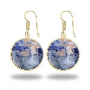 Boucles d'oreilles en Sodalite pour Femme, Bijoux Tendance en Pierre Précieuse, Cadeau pour Amie, Vente Chaude, Sodalite Bleue Naturelle, Vente en Gros Abordable - Product Image 4