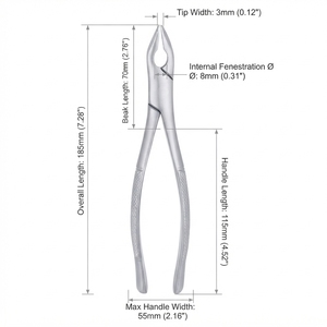 Pinzas de Extracción Apical Universales Superiores, Instrumento Quirúrgico Dental Manual de Acero Inoxidable, Set Dental con Certificación ISO13485 - Product Image 5