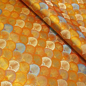 Tessuto Jacquard Broccato in <span class=keywords><strong>Poliestere</strong></span> 100% con Motivo a Conchiglia in Stile Etnico per Abbigliamento da Bambino, Cappotti, Gilet e Borse alla Moda - Product Image 1