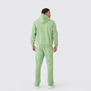Ensemble de survêtement homme personnalisé avec logo, coupe slim, en coton, avec sweat à capuche et pantalon de jogging, en polaire, tailles XXL/XL, idéal pour l'hiver, avec option OEM - Product Image 2