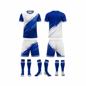 Maillot de football personnalisé avec short assorti, ensemble uniforme de football sublimé, vêtements de sport respirants pour équipes, entraînement et compétition - Product Image 1