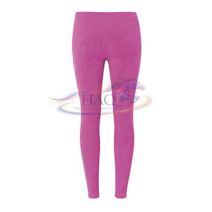 Pantalons d'équitation personnalisés avec logo, pour femmes, avec grip en silicone sur toute la surface, taille haute, extensibles et respirants. - Product Image 5