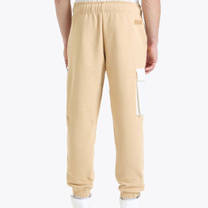 NOEN SPORTS Joggers en coton bordeaux pour homme, taille élastique, poches latérales, décontractés, pour l'automne, poids moyen, écologiques, teinture unie - Product Image 6