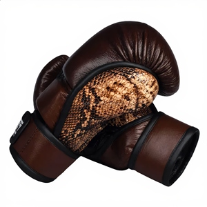 Gants de boxe MMA professionnels en cuir avec doublure intérieure épaissie pour fermeture – Légers, respirants, séchage rapide, unisexe - Product Image 1