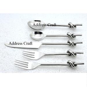 Factory Wholesale Stainless Steel <b>Flatware</b> Set Designer 6 Pcs Cutlery Silverware for Hotels and Weddings Events Spoon Fork Knife - Product Image 4