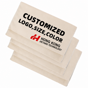 Factory Wholesale Reusable Custom Bow Logo Printed Cotton Canvas Pouch-Recyclable Custom Size Stickers Package Use - Product Image 1