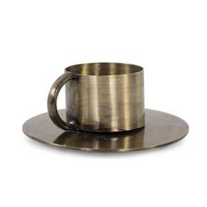 Jaffsexports Porte-bougie en aluminium sur pied avec poignée, résistant à la chaleur, fait main, durable, pour activités religieuses et mariages - Product Image 3