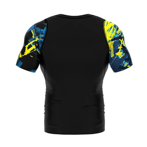 Vêtements de sport pour hommes, tenue de gym et MMA, Rashguard col rond à manches courtes pour la natation avec manches sublimées OEM 2026 - Product Image 1