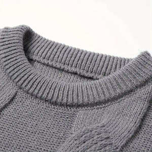 Pull en tricot à col rond pour homme, en coton doux, décontracté, pour la mode urbaine moderne et le confort quotidien - Product Image 5