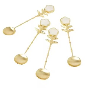 Decorative Use Metal Coffee Tea Spoon Stainless Steel Sugar Stirring Spoon Dessert Cutlery Table Stylish - Product Image 1