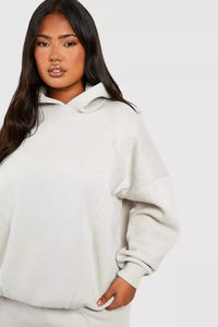 Sudaderas con Capucha Extra Grandes para Mujer, Forradas de Felpa, Suéteres con Capucha, Tops Casuales y Cómodos, Conjuntos de Moda Otoñal con Bordado - Product Image 3