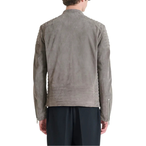 Slim Fit Real <b>Suede</b> Trench Coat for <b>Men</b> Plus Size - Product Image 4