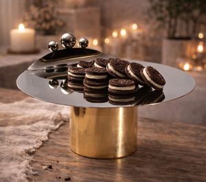 Innovation Craft International Eco-Friendly Luxury Silver Polished Aluminium Set Floral <b>Stand</b> Wedding Serving Tray Cake <b>Stand</b> - Product Image 2