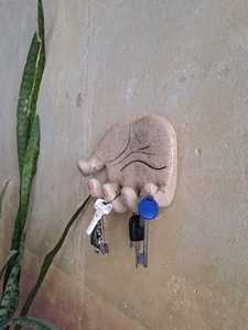 Wabi Sabi <b>Wall</b> Art <b>Wall</b> Decor Home Living Handmade Ceramic Hand <b>Wall</b> <b>Hook</b> Key Holder Room Decoration Hangings Arts Home Decor - Product Image 3