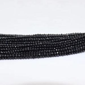 100 fils de perles rondes facettées en spinelle noire naturelle de 2,5 mm, 13 pouces, pierres précieuses naturelles pour la création de bijoux - Product Image 6