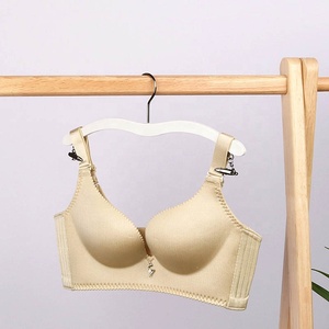 28 CM Custom Logo Durable Modern 28 cm Solid PP Plastic Wood-Like Socks Underwear Display Bra Hanger for Store Shop Wardrobe - Product Image 5