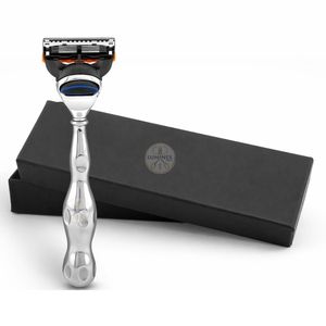 Handmade 3pc Men's <b>Shaving</b> <b>Kit</b> Synthetic Brush 3-Blade Razor Ivory Stand - Product Image 2