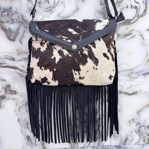 Nouveau sac à main de créateur fait à la main en fourrure de vachette avec franges sacs à franges Gypsy Stylish Vintage Hair on Hair Bags pour femmes - Product Image 1