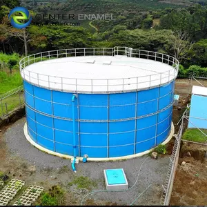 1200 m3 Epoxy coated steel tanks as fire water or potable water tank and biogas project