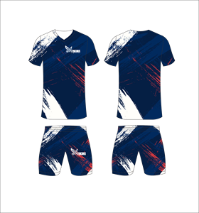 Conjunto de Uniforme de Fútbol Sublimado Personalizado, Azul Claro y Blanco con Patrón Geométrico Degradado, Transpirable y de Secado Rápido, para Hombres y Niños - Product Image 5