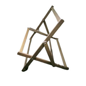 Blue White Striped <b>Folding</b> Wood <b>Beach</b> <b>Chair</b> for Outdoor Patio - Product Image 6