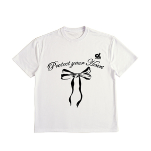 T-shirt blanc à manches courtes pour homme DUBBIX avec motif nœud papillon imprimé, col rond, coupe décontractée, 100 % coton jersey respirant - Product Image 2