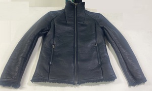 Veste bomber d'hiver pour homme en cuir d'agneau véritable, style vintage, respirante, écologique, avec doublure en fausse fourrure - Product Image 5