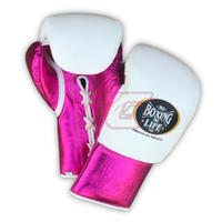 Kişiselleştirilebilir Boks Yok Hayat Yok MMA Eldivenleri Bağcıklı Antrenman Sparring Kancalı Kapatmalı Sığır Derisi Nem Emici Nefes Alabilen