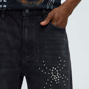 Shorts en jean pour hommes sur mesure, sportifs, écologiques, imperméables, à séchage rapide, respirants, déchirés avec poches latérales – Vente en gros - Product Image 4