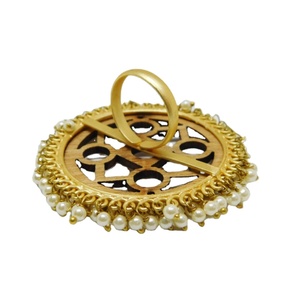Anillo de Madera y Latón Dorado Mate, Diseño Artesanal, Duradero y de Moda, Venta al por Mayor para Chicas y Mujeres - Product Image 2