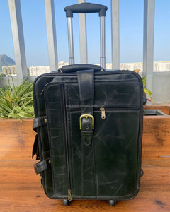 Full Grain Genuine Leather Large Capacity 4 Spinner Wheels Suitcase Wholesale Travel Caster <b>Trolley</b> with Briefcase Luggage Bags - Product Image 3