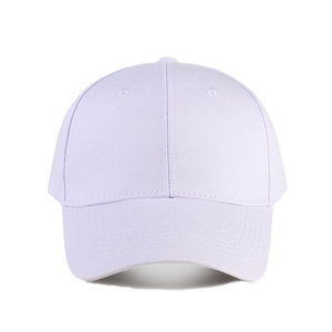Casquette de baseball unisexe en coton blanc à 6 panneaux, ajustée, couleur unie, pour adulte, à porter en toutes saisons - Product Image 1