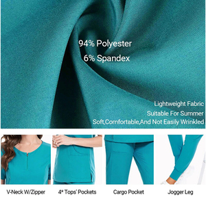 Wholesale Customized Medical Nurse Uniform Short Sleeve for Women New Style Spa Uniform Women <b>Scrubs</b> <b>Sets</b> Stylish Fashion <b>Scrubs</b> - Product Image 5