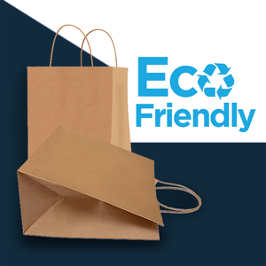 Sac de transport en papier kraft classique, écologique, réutilisable, durable, avec poignées torsadées |   Personnalisable pour les expositions et les supermarchés - Product Image 2