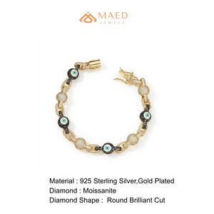 สร้อยข้อมือและสร้อยคอแบบโซ่กลมประดับเพชรโมอิสซาไนต์ชุบทอง 14K สำหรับผู้ชาย ของขวัญวันครบรอบหรือวันหมั้นสุดหรู - Product Image 6