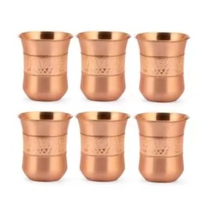 Juego de 4 Vasos de Cobre Martillado de 150ml para Degustaciones, Shots de Fiesta, Bar y Decoración de Mesa Única - Product Image 4