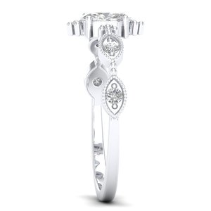 Anillos de Compromiso REYES Clásicos de Oro Sólido de 14K con Diamantes Cultivados en Laboratorio HPHT CVD, Último Diseño, Regalo de Aniversario de Bodas, Joyería Fina - Product Image 3