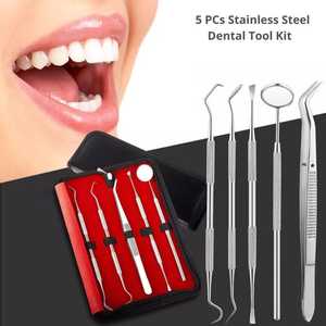 Kit de 5 Instrumentos Quirúrgicos Dentales de Acero Inoxidable de Alta Calidad, Autoclavables, con Certificación CE, Herramientas Manuales de Cirugía Oral para Clínica - Product Image 3