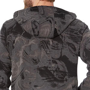 Sweat à capuche oversize délavé pour homme, style streetwear vintage, en coton épais, personnalisable avec logo - Product Image 2