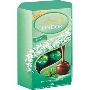 Chocolate con Menta Lindt Lindor de la Mejor Calidad, Caja de 200g, Trufas Suizas de Lujo, Sabor Refrescante a Menta, Suministro al por Mayor - Product Image 1