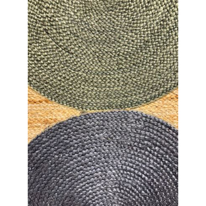 Alfombra de Yute Hecha a Mano de Alta Calidad, Forma de Medio Círculo, Antideslizante, Moderna y Abstracta, de Exportadores Indios, a Precio de Oferta - Product Image 1