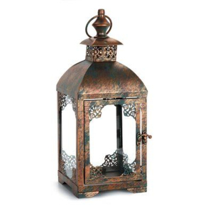 Farol Decorativo Pequeño de Metal Dorado y Vidrio Transparente Hecho a Mano, Ecológico, de Latón y Acero Inoxidable Cuadrado - Product Image 5