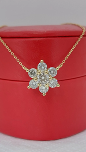 Collar con Colgante de Circonita Cúbica en Forma de Flor, Chapado en Oro de 18K, Cadena de Serpiente de Aleación, Joyería Clásica para Mujer para Uso Diario - Product Image 2