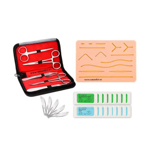 Kit de suture réaliste pour la pratique chirurgicale, kit de suture orthodontique médical, kits pour étudiants en médecine avec coussin en silicone - Product Image 1