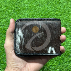 Fashion Genuine Cowhide Fur <b>Wallet</b> Handmade Mens Slim Cash <b>Holder</b> With Modern Rustic Design - Product Image 6