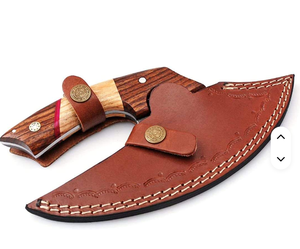 Cortador de Pizza de Acero de Damasco, Cuchillo Profesional para Pizza con Hoja Afilada y Mango de Madera Premium - Product Image 6