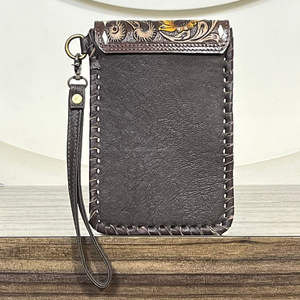 Sac à main en cuir de vachette artisanal style western, nouveauté très demandée, avec dragonne tournesol, pochette de téléphone rustique bohème à porter en bandoulière - Product Image 5