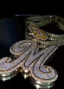 Colgante con Letra del Nombre en Plata Chapada en Oro de 18K, Estilo Hip Hop, Corte Brillante, Claridad VVS, Certificado IGI, Superventas - Product Image 3