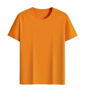 T-shirt homme col rond en coton pur côtelé 150g, couleur unie, personnalisable OEM - Product Image 3